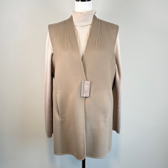 Lafayette 148 New York Sweaters - Lafayette 148 Cashmere Vest & Ombre Ribbed Cashmere Turtleneck Set Women Medium